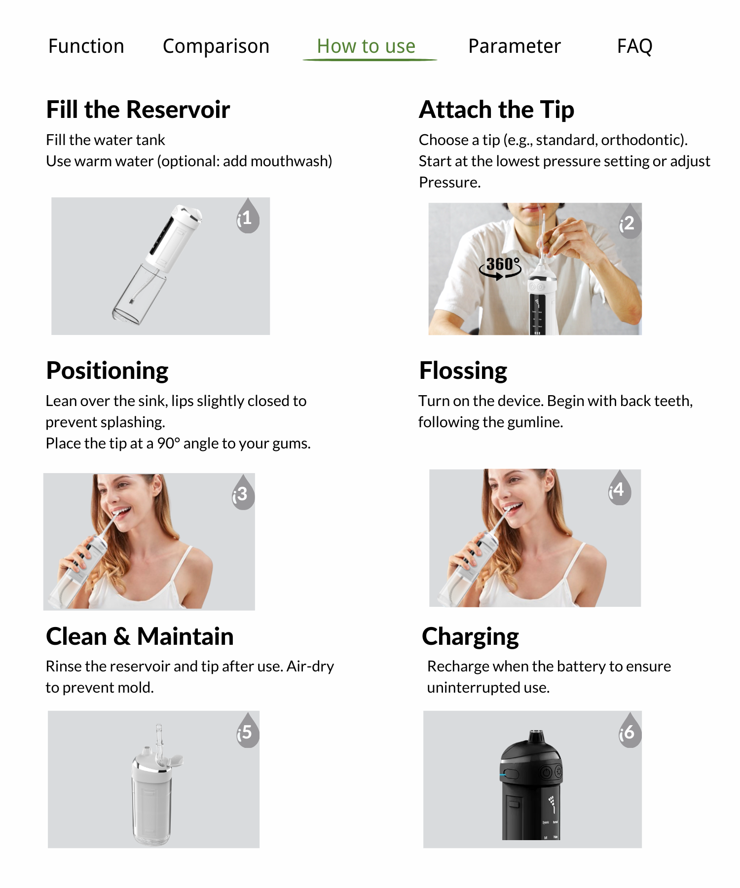 8.How to use Dental Water flosser.png