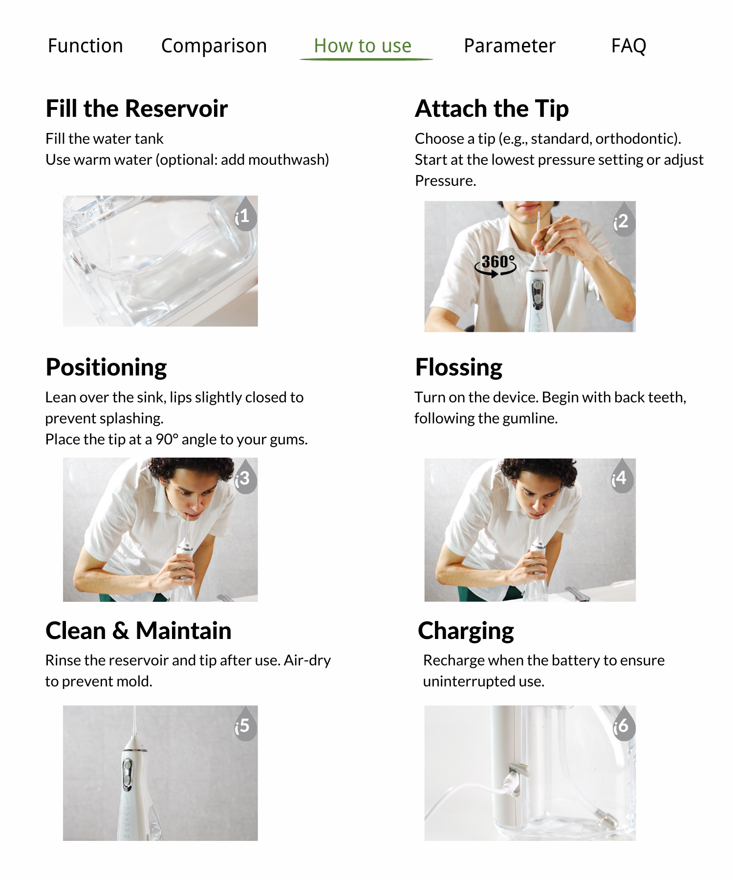 8.How to use Dental Water flosser.png