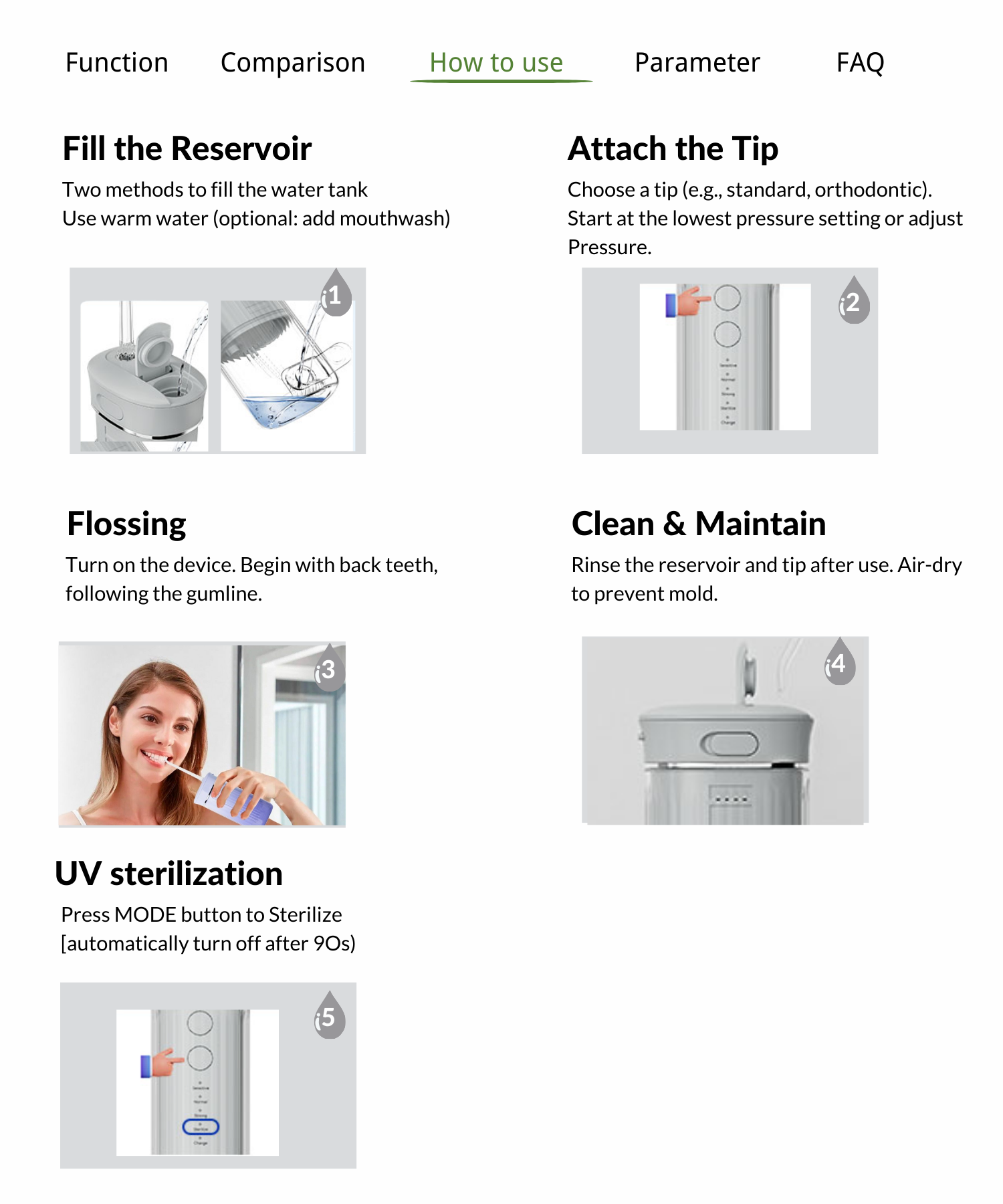 8.How to use Dental Water flosser.png